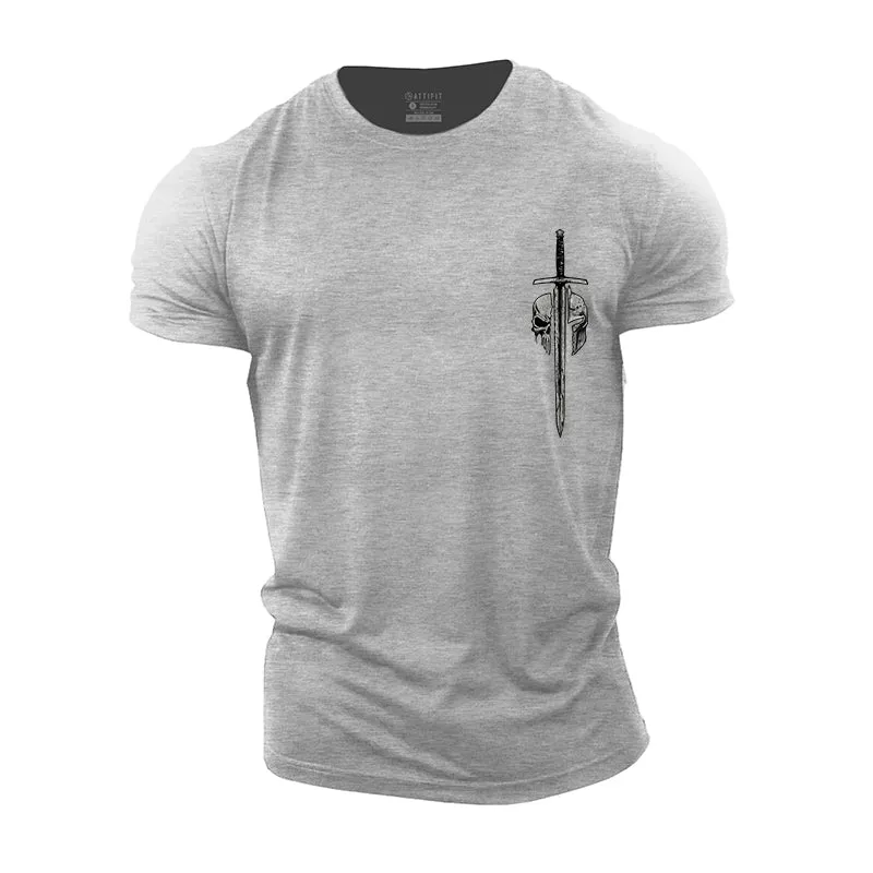Spartan Sword Graphic Men's Fitness T-shirts