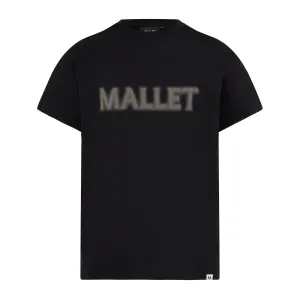 Spray Print Logo Tee - Black Grey