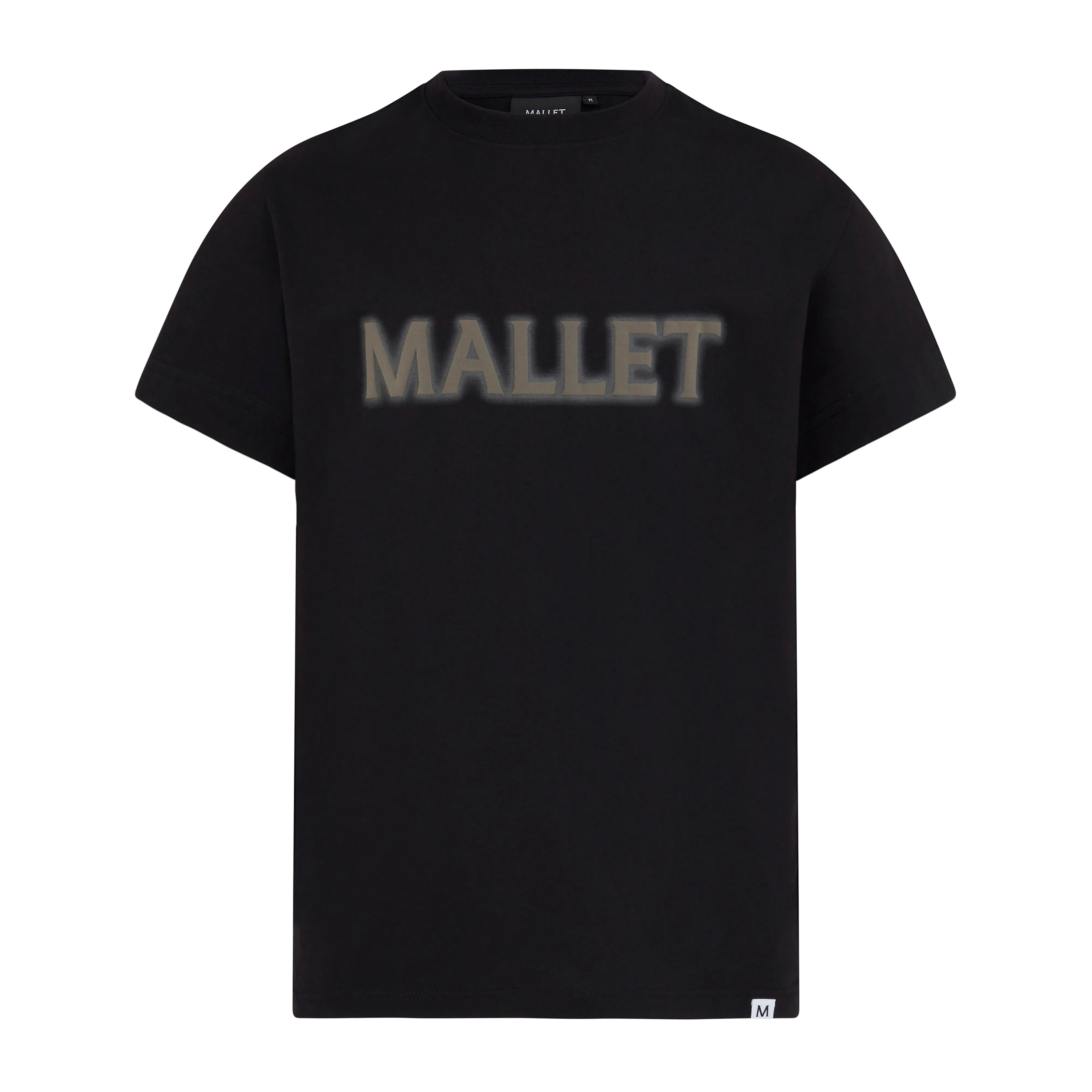 Spray Print Logo Tee - Black Grey