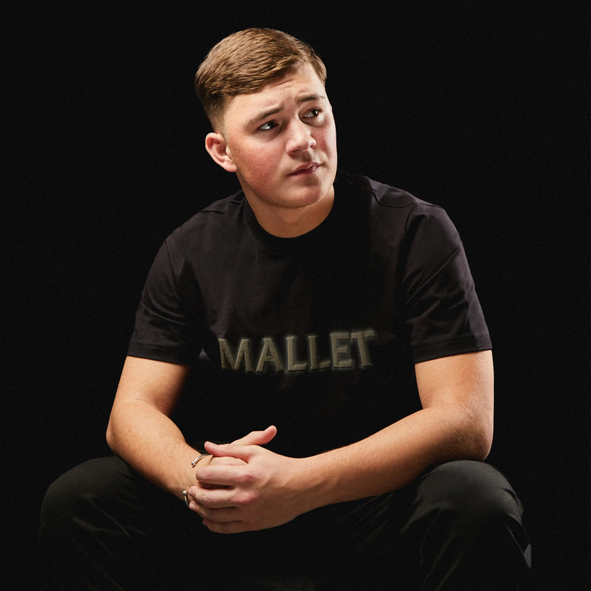 Spray Print Logo Tee - Black Grey