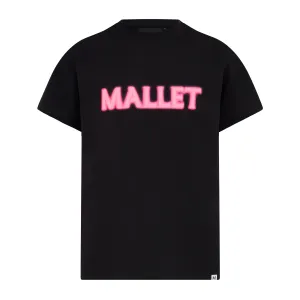 Spray Print Logo Tee - Black Pink
