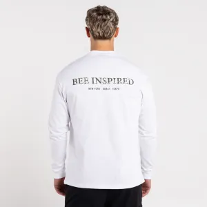 Stach Long Sleeve T-Shirt - White/Khaki