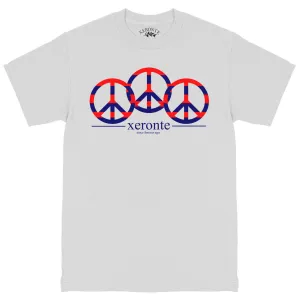 Striped Peace Signs Mens T-Shirt