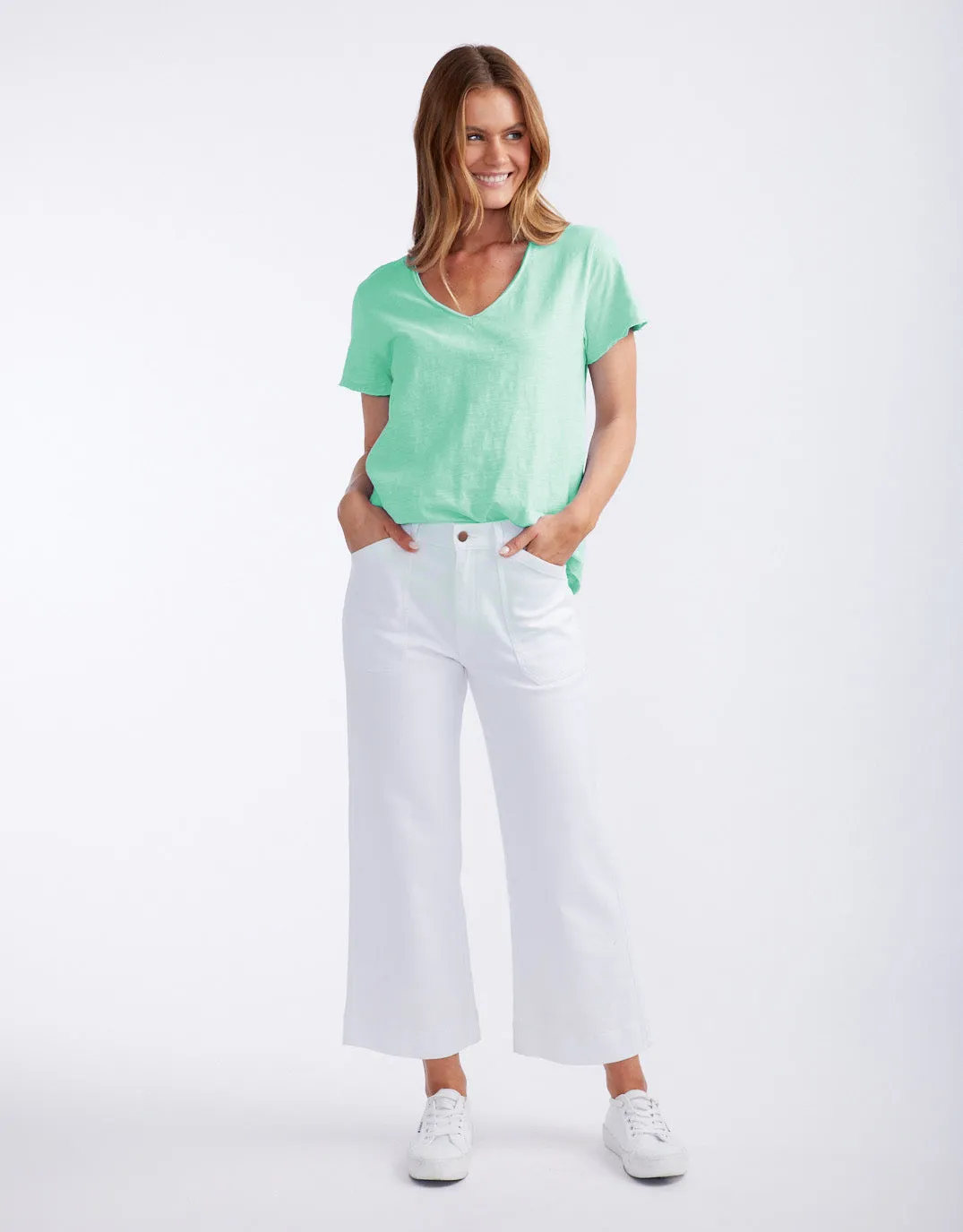Summer Vee Tee - Honeydew Mint