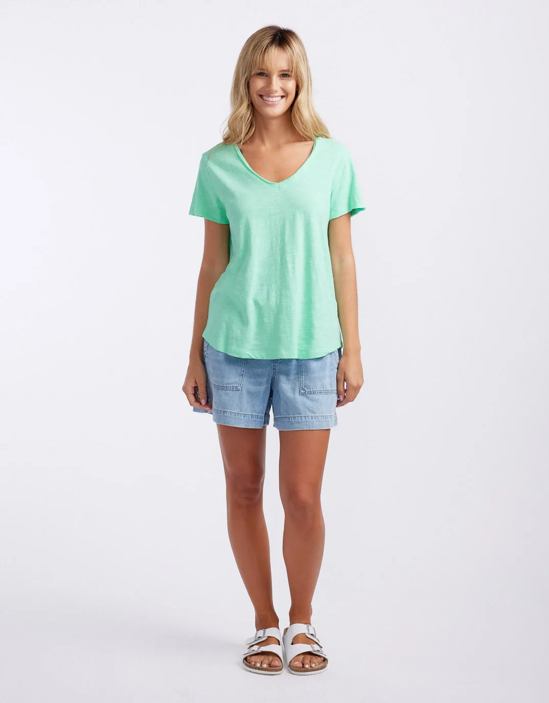 Summer Vee Tee - Honeydew Mint
