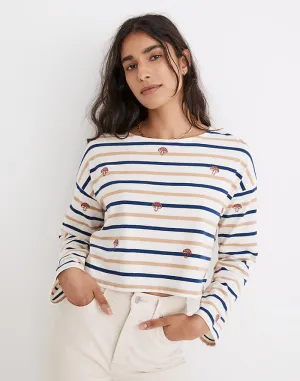 Supercrop Long-Sleeve Tee Striped