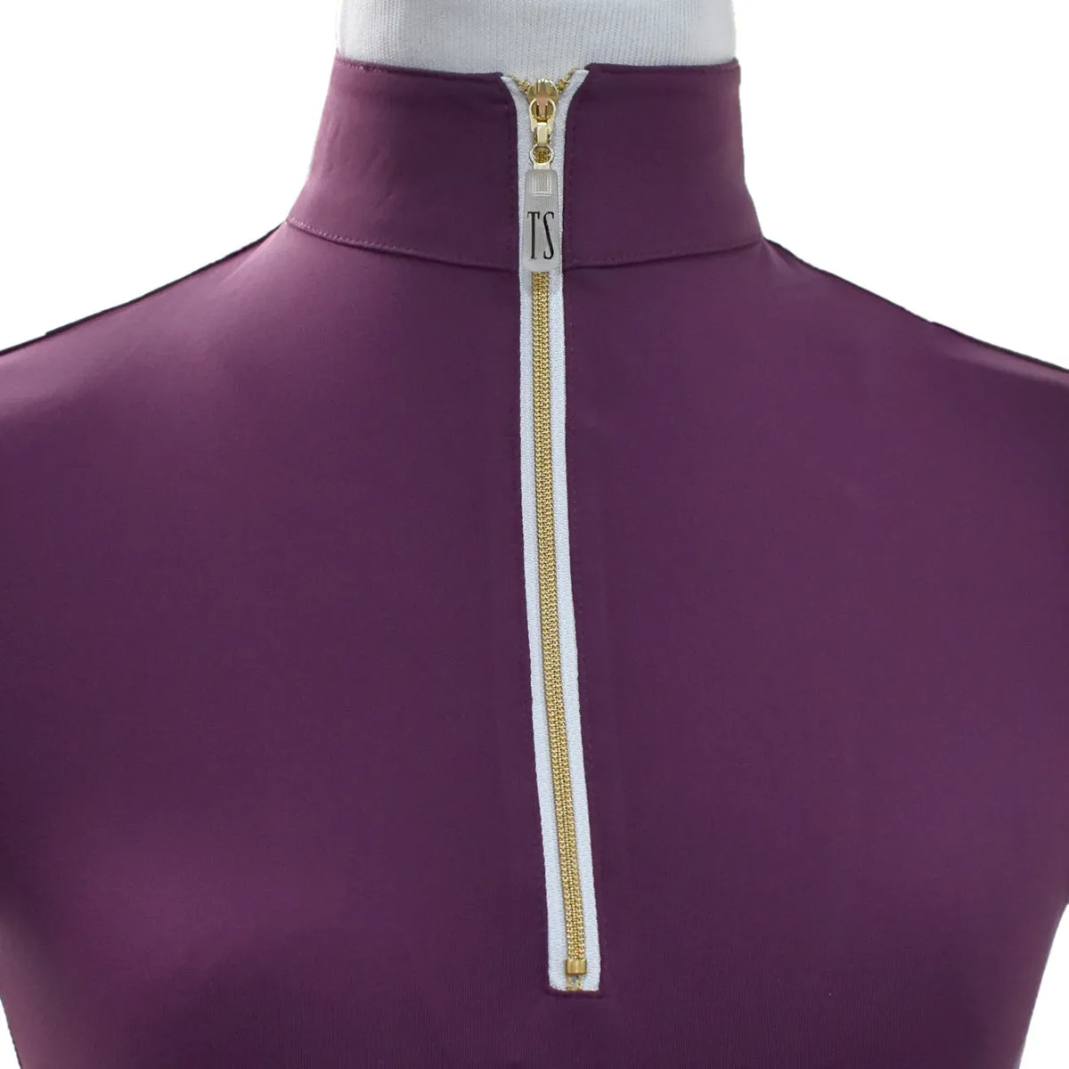 Tailored Sportsman Ladies Icefil Short Sleeve Sun Shirts - Gold Zipper