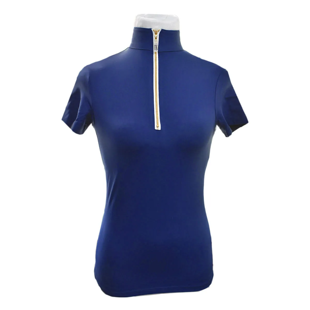 Tailored Sportsman Ladies Icefil Short Sleeve Sun Shirts - Gold Zipper
