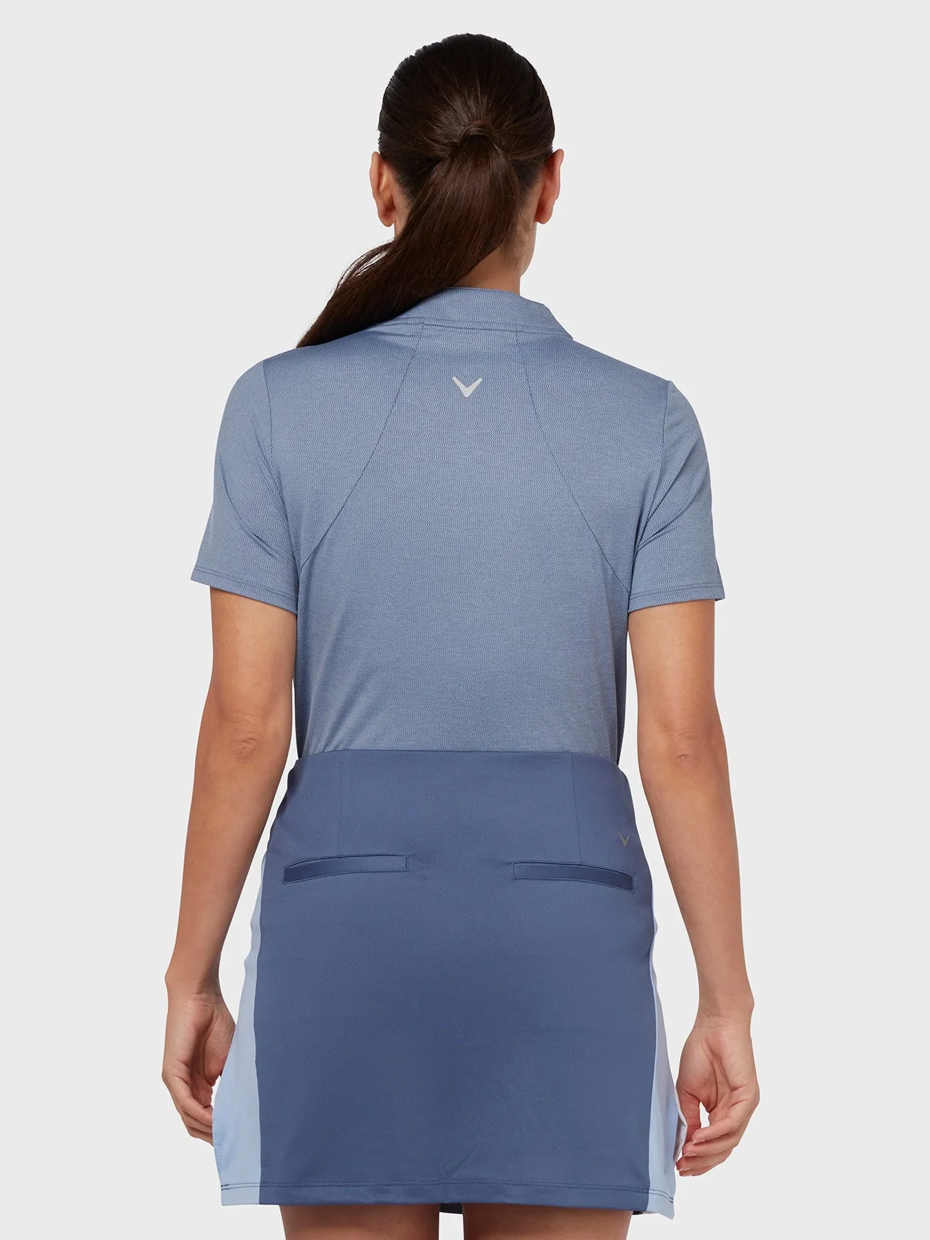 Texture Women's Polo In Blue Indigo Heather