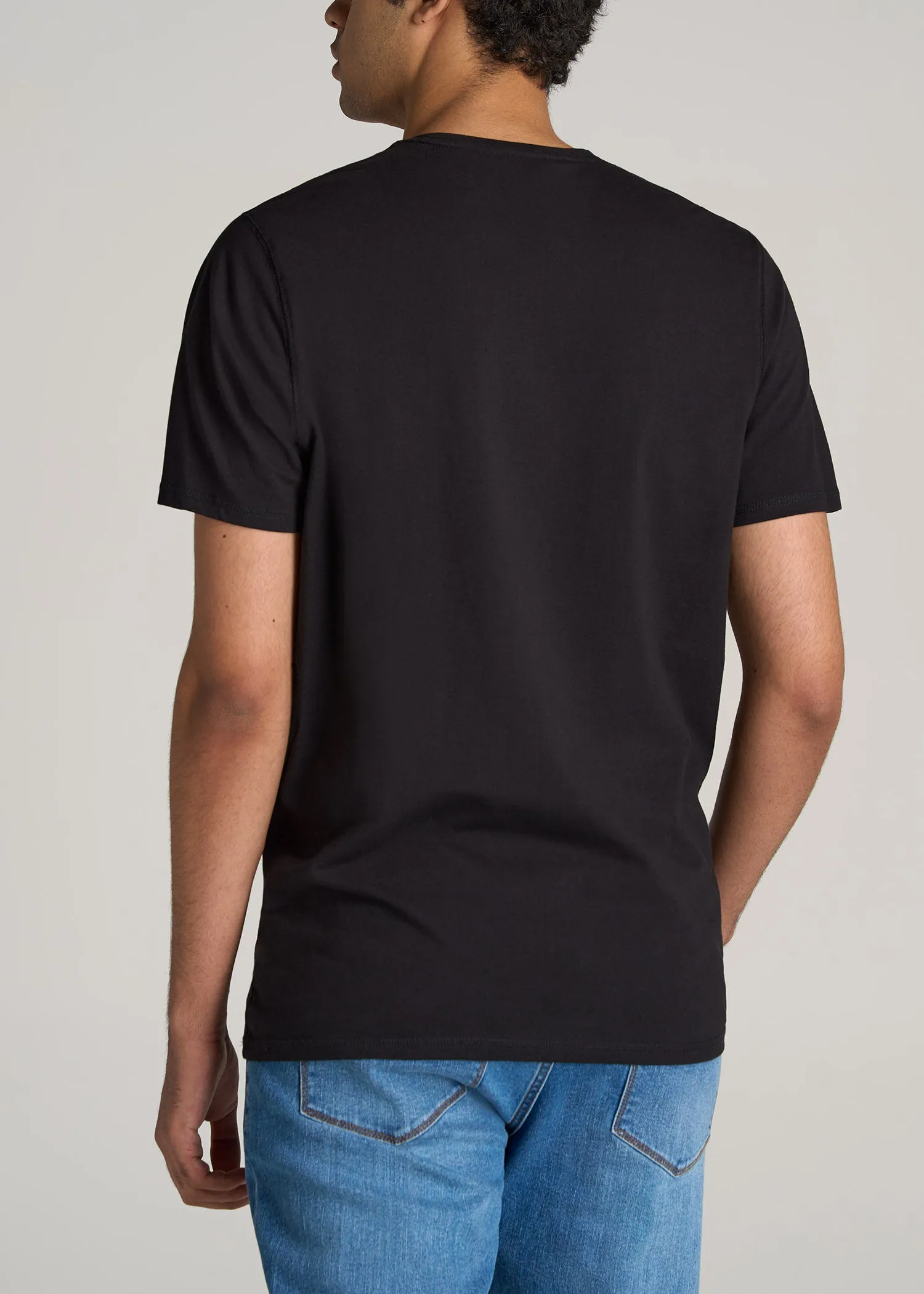 The Essential REGULAR-FIT Crew-Neck Men's Tall Tees in Black