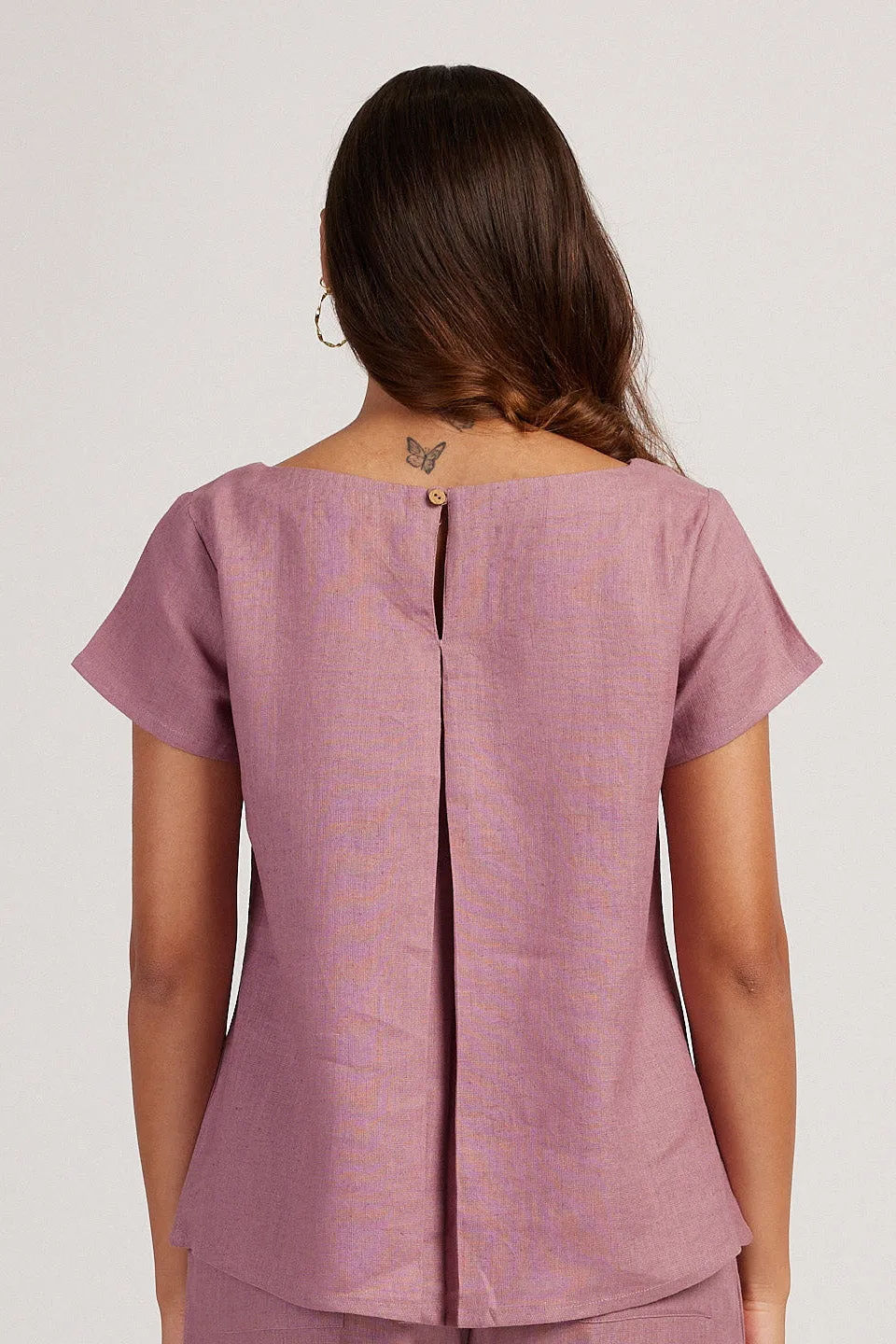 The Linen Boat Neck Top
