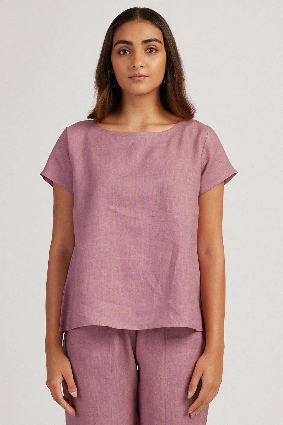 The Linen Boat Neck Top