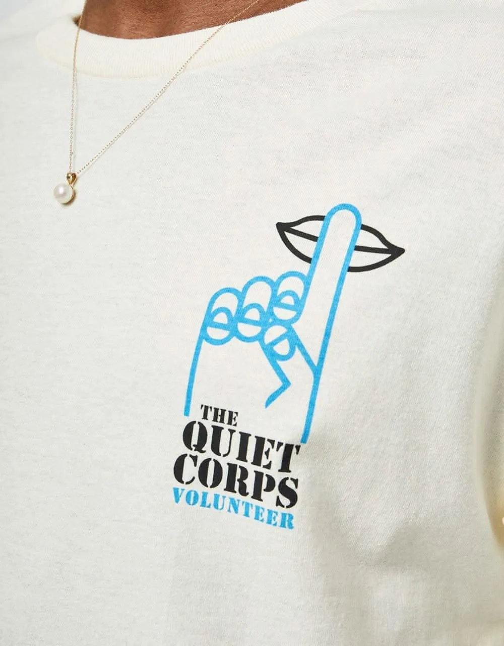The Quiet Life Quiet Corps T-Shirt - Cream