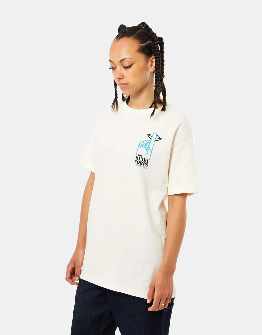 The Quiet Life Quiet Corps T-Shirt - Cream