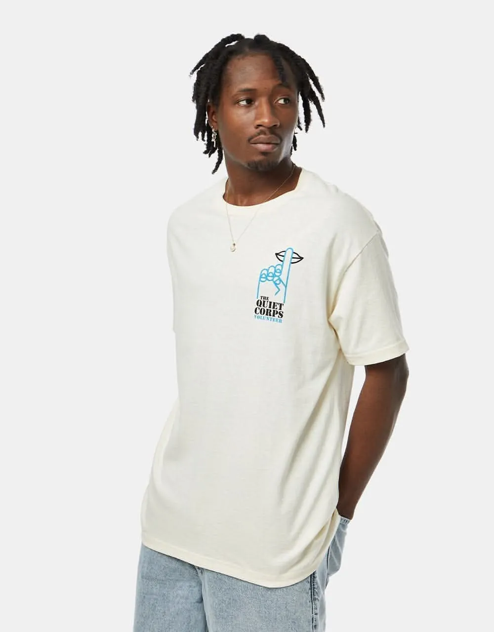 The Quiet Life Quiet Corps T-Shirt - Cream
