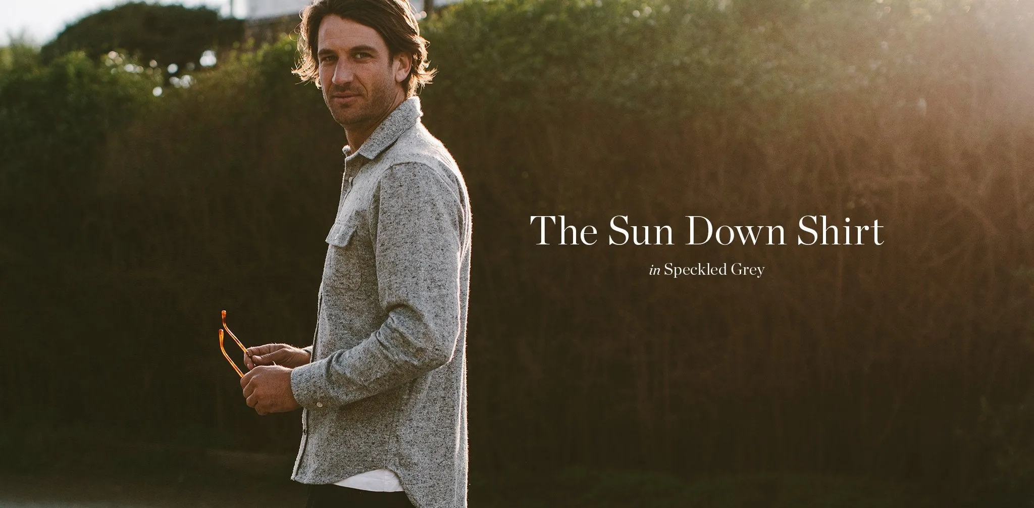 The Sun Down Shirt in Speckled Grey
