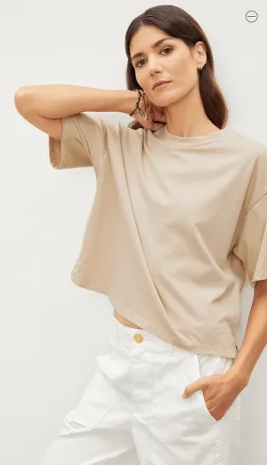 Velvet Clarah Crew Neck Tee Flax
