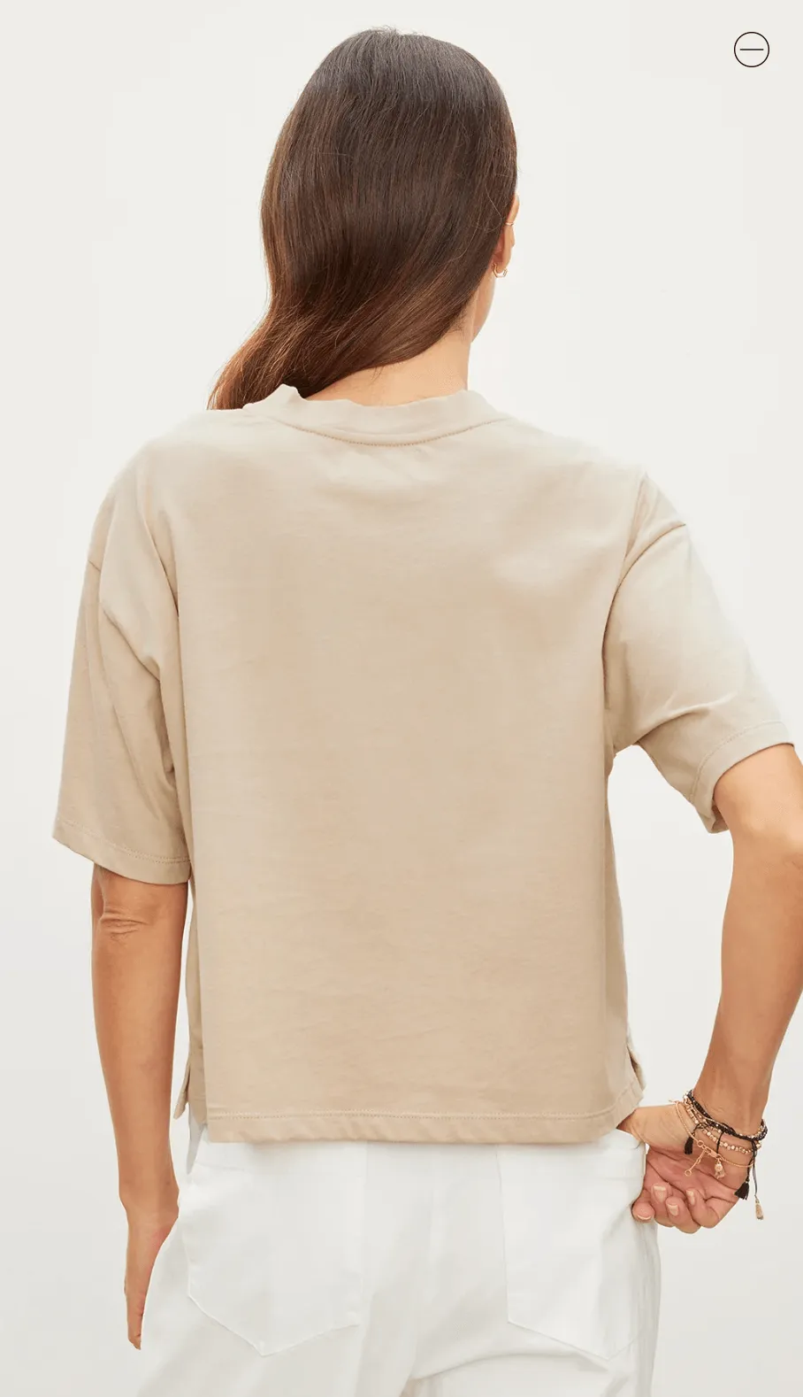 Velvet Clarah Crew Neck Tee Flax
