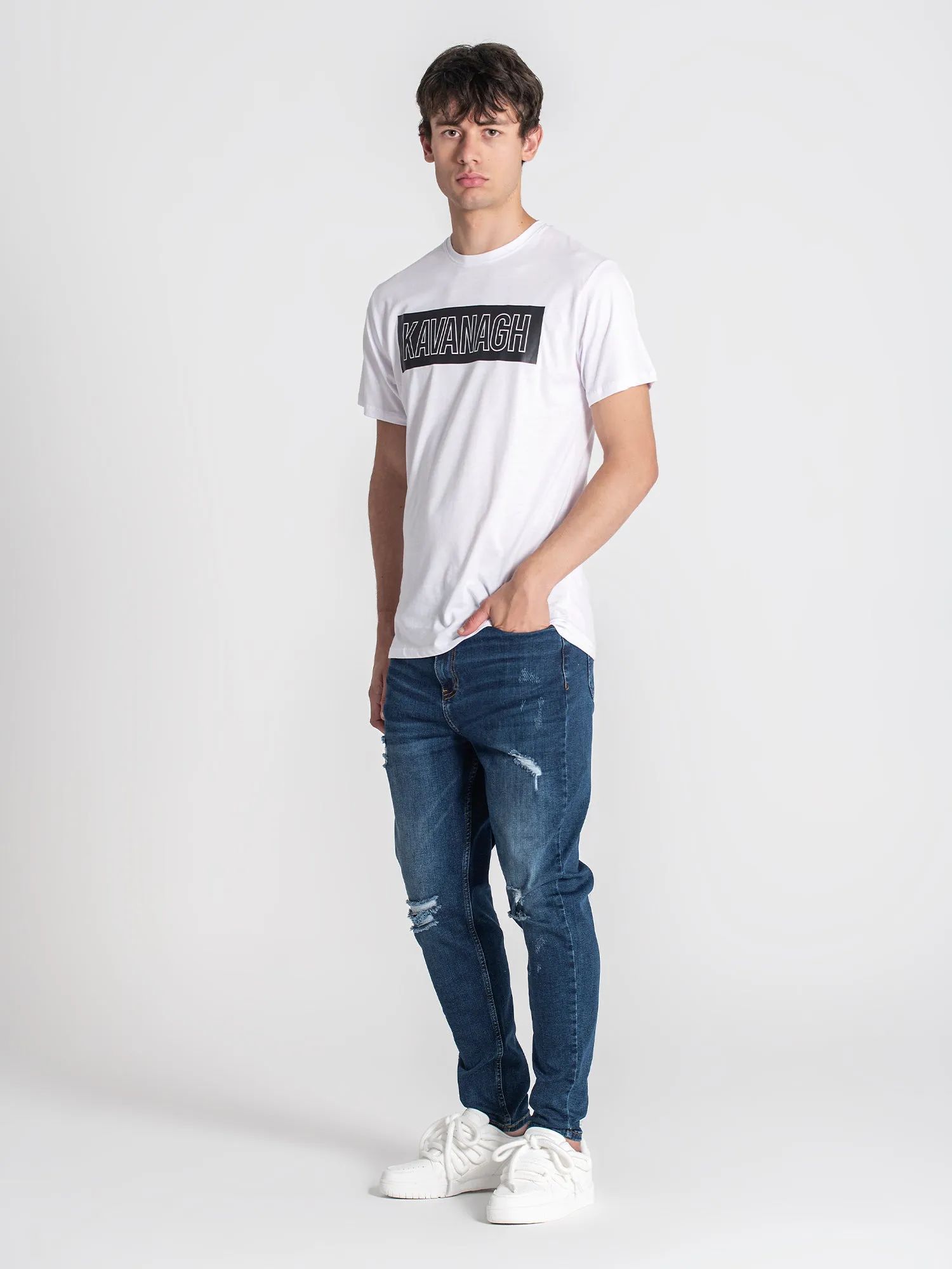 White Alert Tee