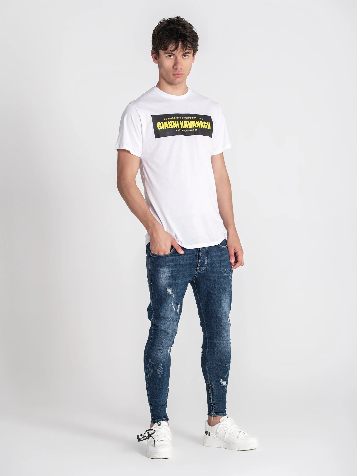 White Smiley Bear Tee