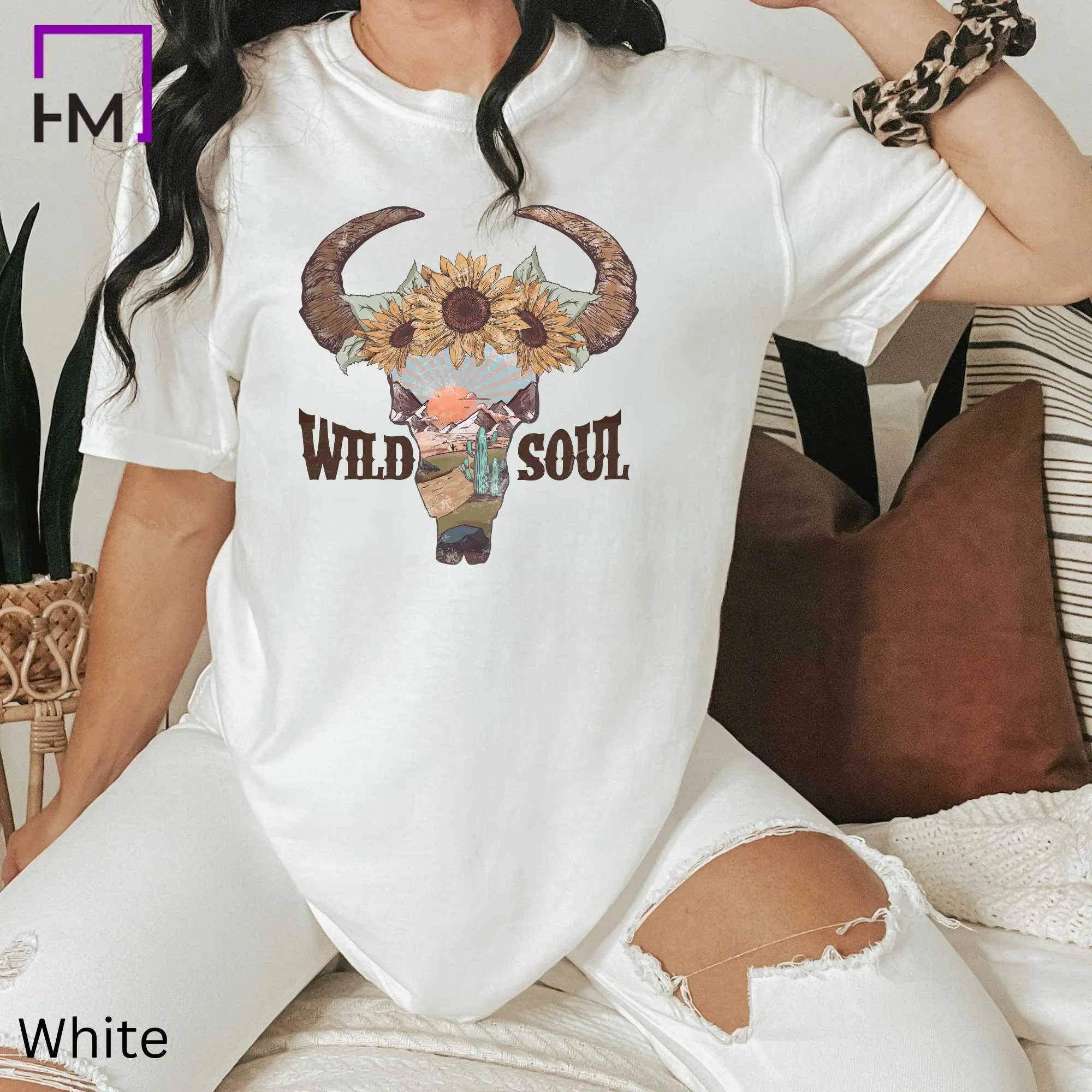 Wild Soul, Stylish Women's Western Graphic Tee | Cowgirl T-Shirt