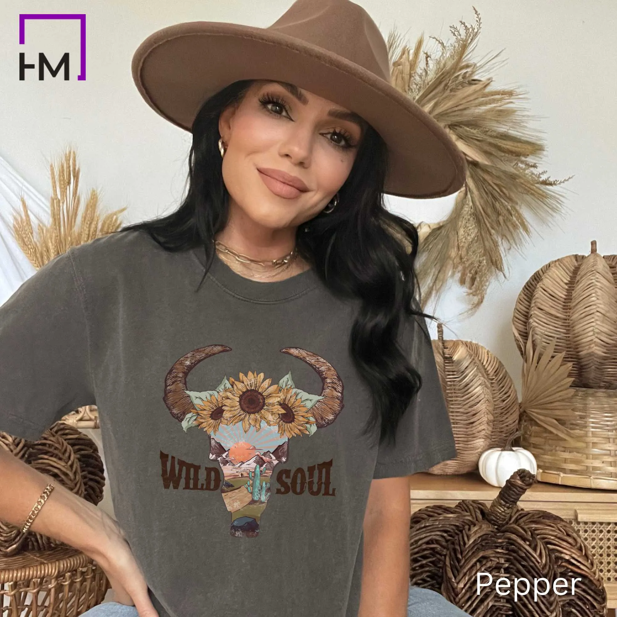Wild Soul, Stylish Women's Western Graphic Tee | Cowgirl T-Shirt
