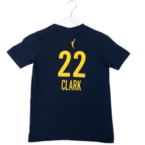 Youth Indiana Fever #22 Caitlin Clark Explorer Name and Number T-Shirt in Navy by Nike